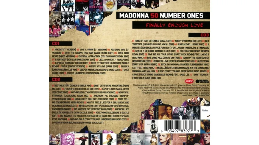 Finally Enough Love:50 Number Ones Digipak