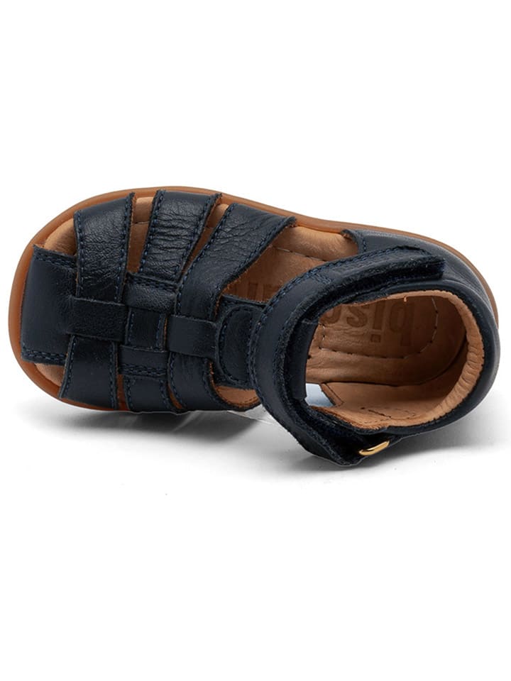 bisgaard Leder-Halbsandalen in Dunkelblau günstig kaufen