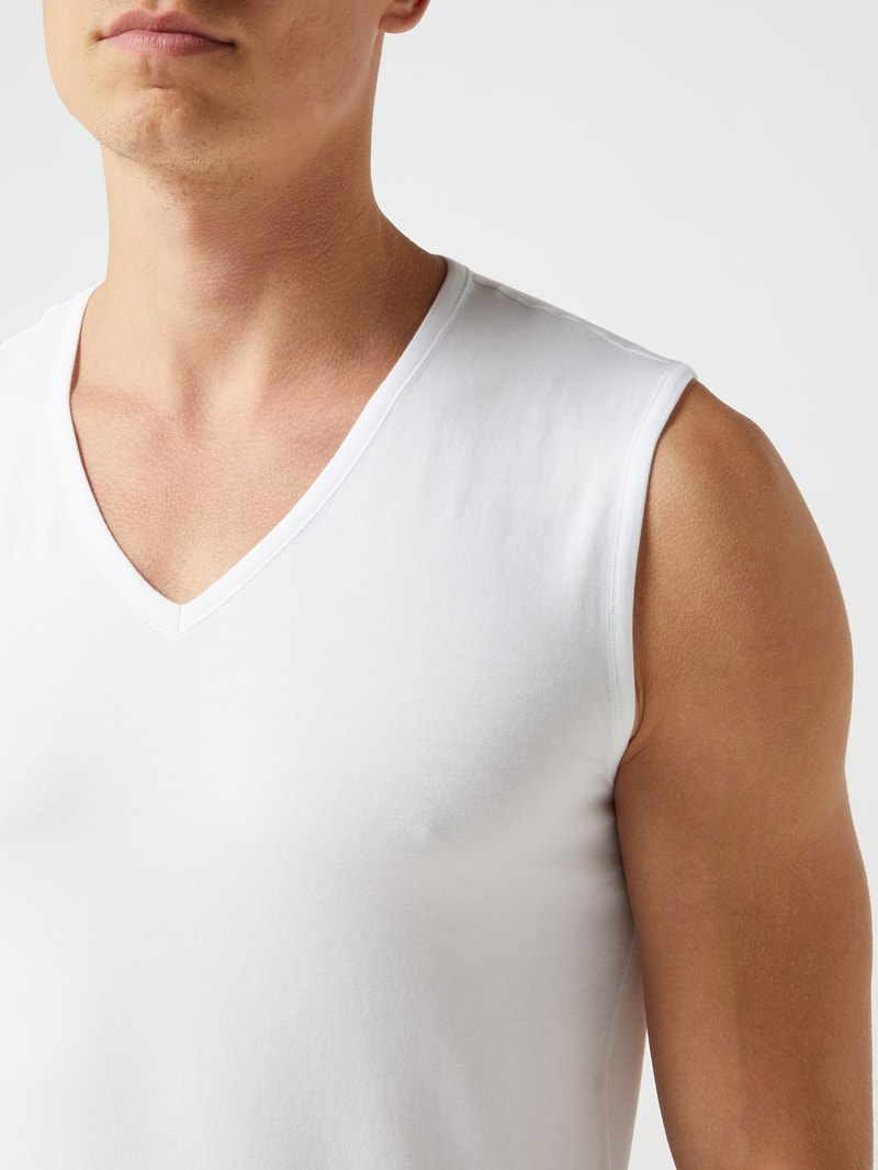 Tanktop mit Stretch-Anteil im 2er-Pack in weiß