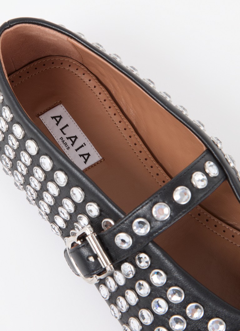 Alaïa Ballerina van lamsleer met nastat