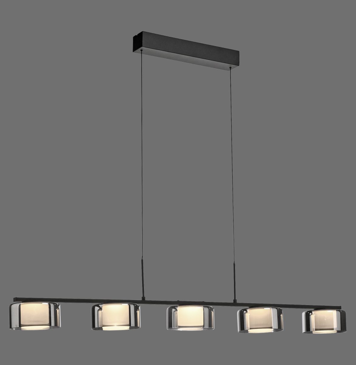 Paul Neuhaus 5-flg Pendellampe Rika Schwarz