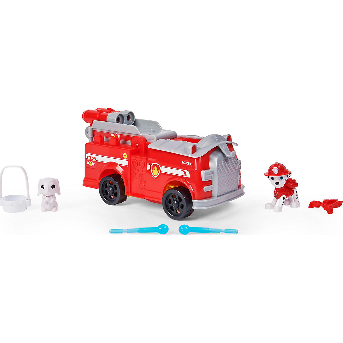 Paw Patrol Marshalls Rise and Rescue verwandelbares Spielzeugauto mit Actionfiguren und Zubehör, ab 3 Jahren, Polizeifahrzeug, Kinderspielzeug