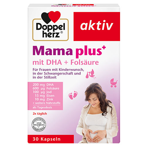 DOPPELHERZ Mama plus mit DHA Folsäure Kapseln  30 St  Kapseln