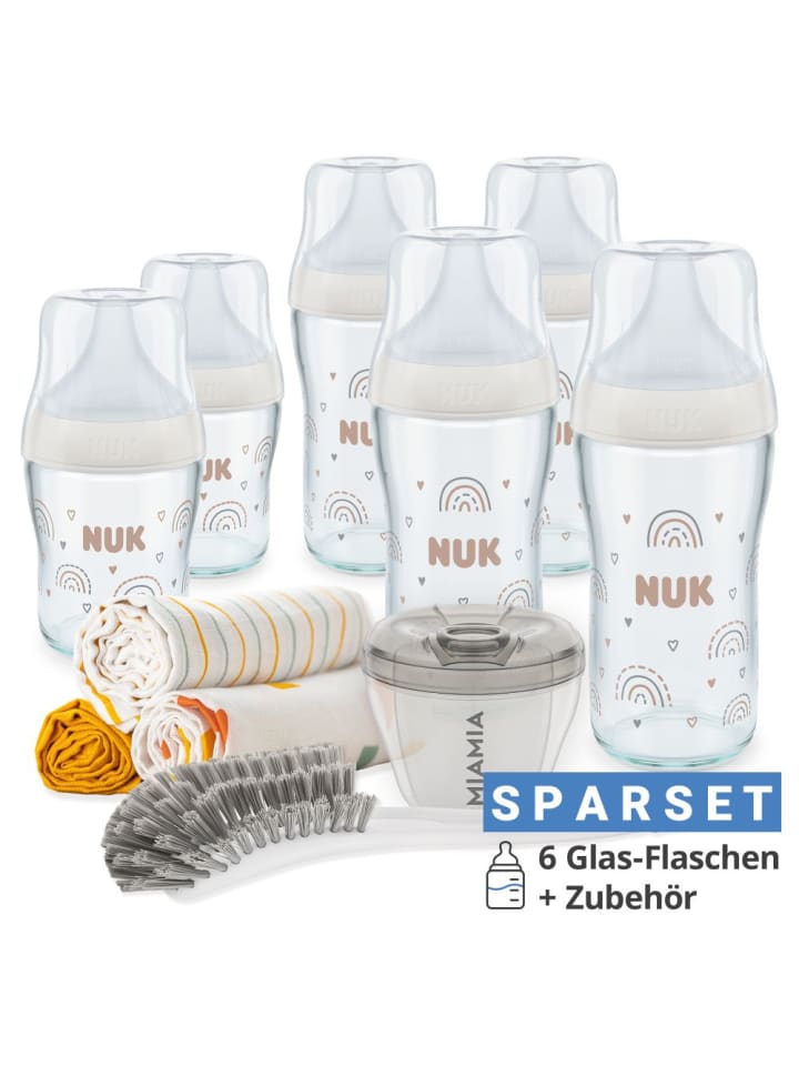 NUK Premium Glas-Flaschen-Set Perfect Match 11-tlg. in weiss,motiv günstig kaufen onesize