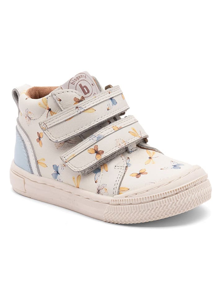 bisgaard Leder-Sneakers in Weiß/ Hellblau günstig kaufen