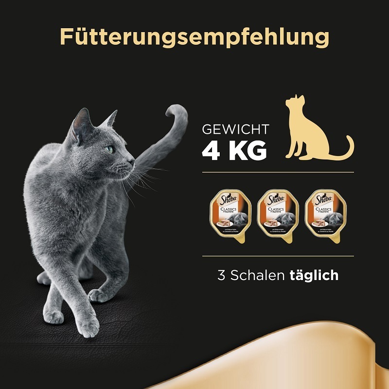 Sheba Nassfutter Sheba Classics in Pastete 22x85g mit Ente & Huhn