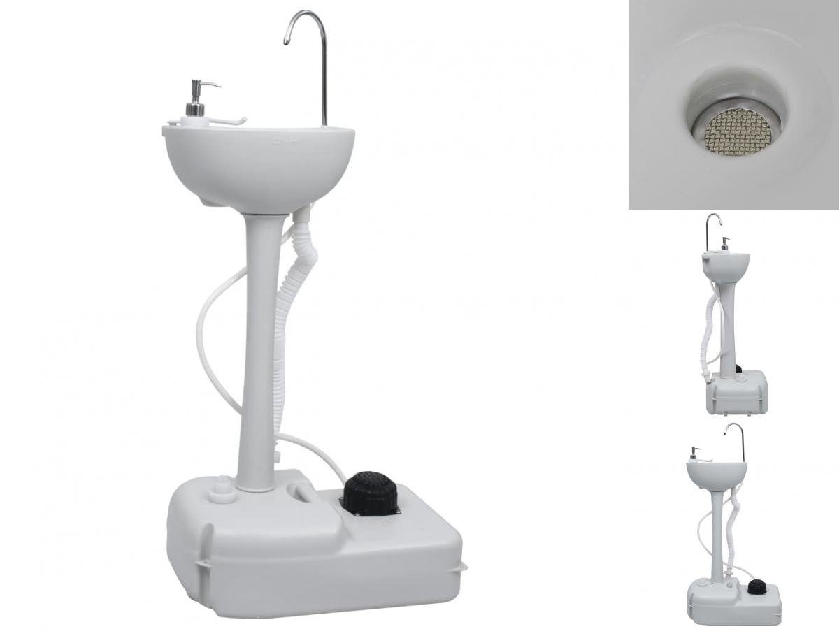 vidaXL Campingtoilette Tragbares Camping-Handwaschbecken Grau 20 L