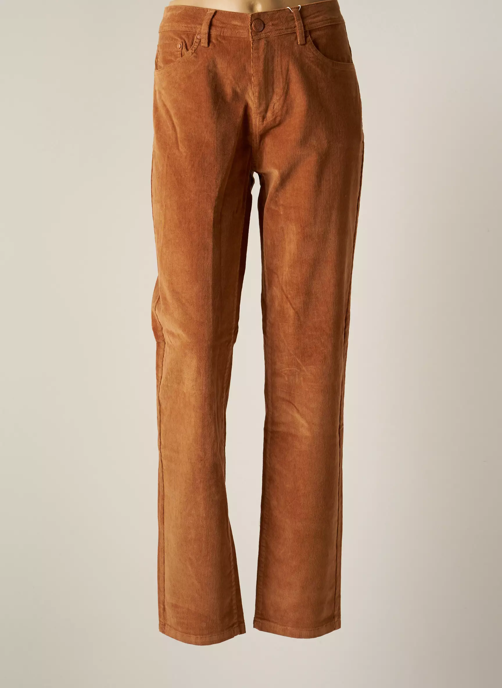 Griffon Pantalons Droits Femme couleur marron