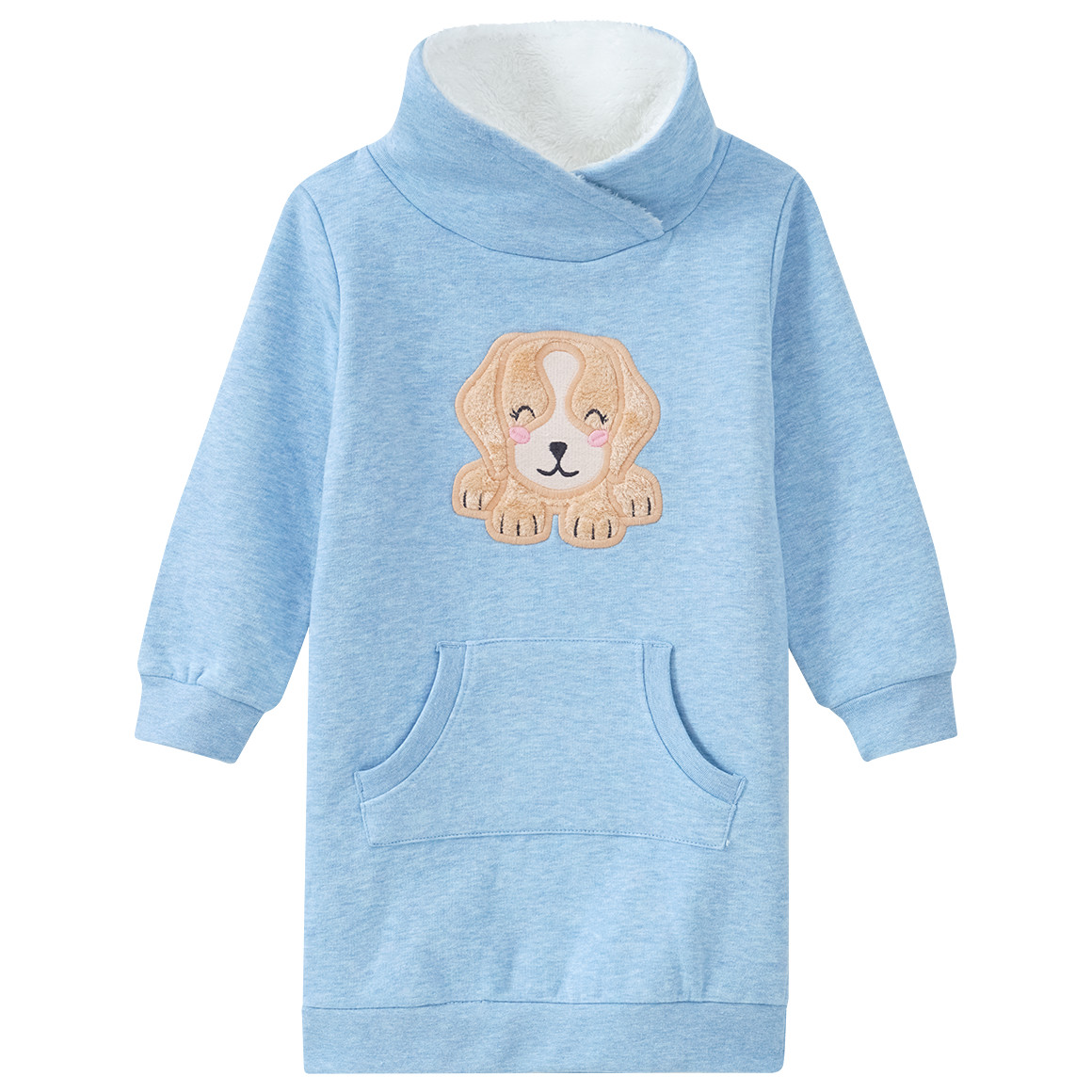 Mädchen Sweatkleid mit Hunde-Applikation