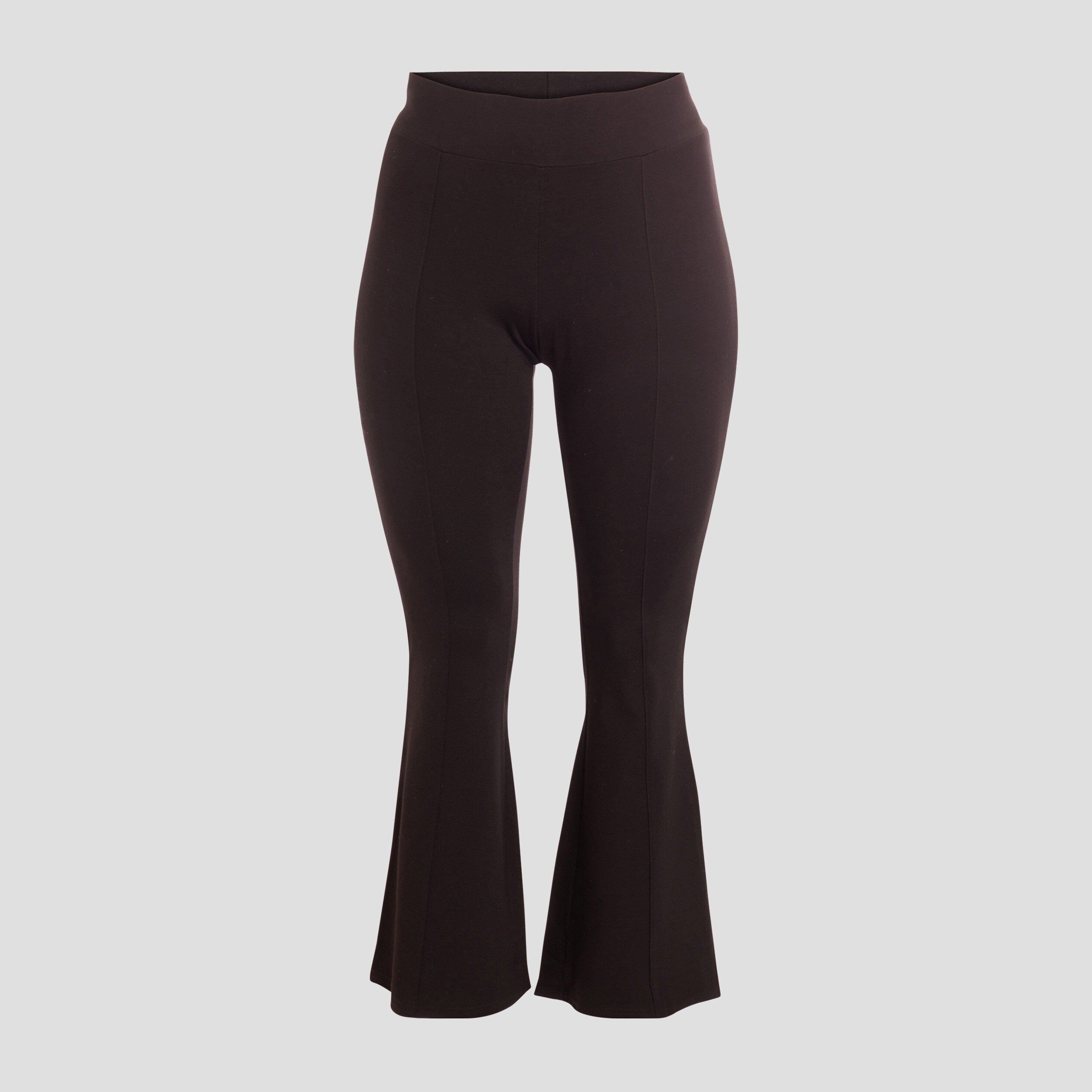 Pantalon flare élastiqué noir femme grande taille | La Halle