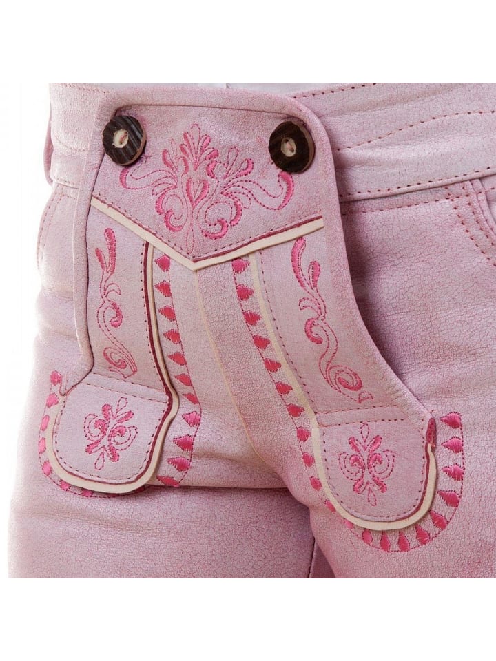 Edelnice Ledershorts in pink günstig kaufen 32