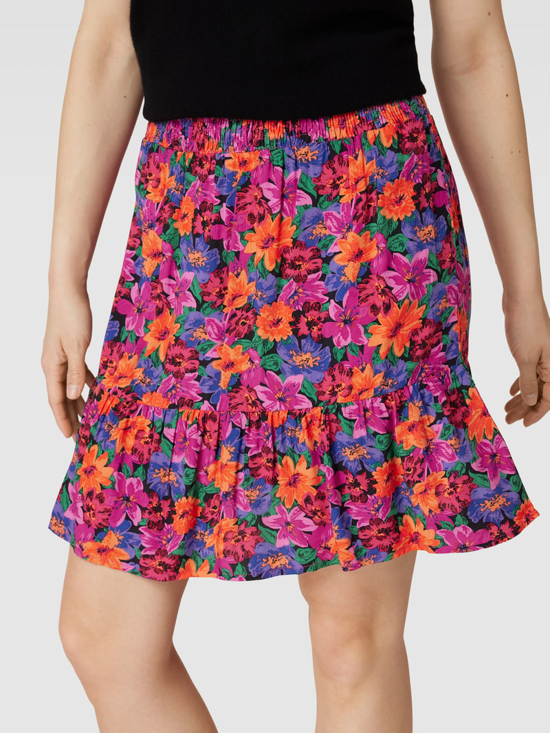 Minirock mit Allover-Muster Modell 'KARA' in fuchsia