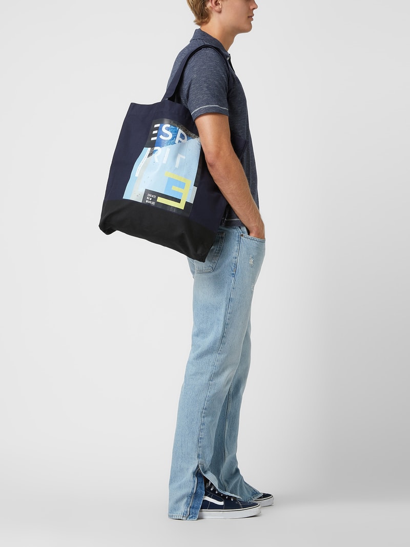 Tote Bag aus Baumwolle in blau