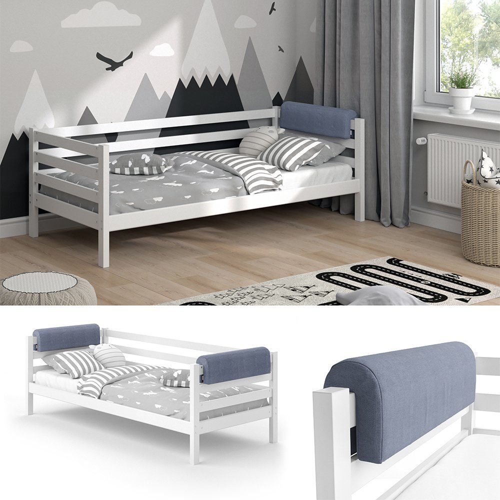 Bettumrandung Bettkantenschutz für Kinderbett Grau 70 cm VitaliSpa®, Höhe 20 mm, (1-tlg)