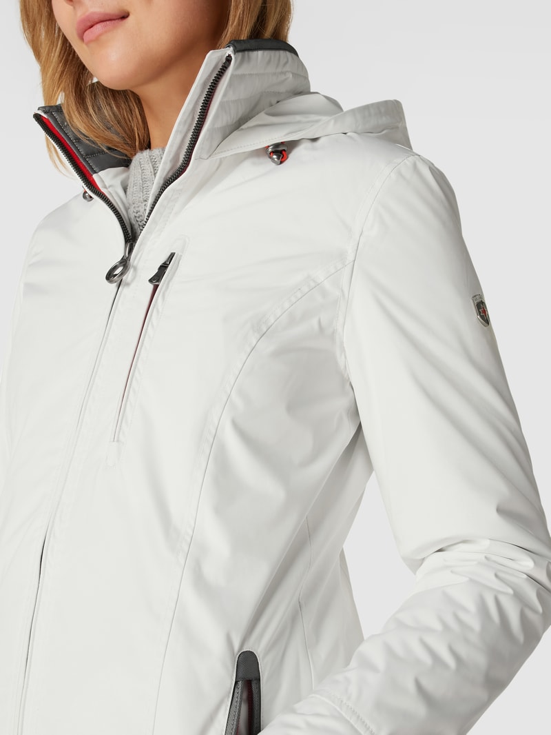 Jacke mit Label-Detail Modell 'STOCKHOLM' in weiß