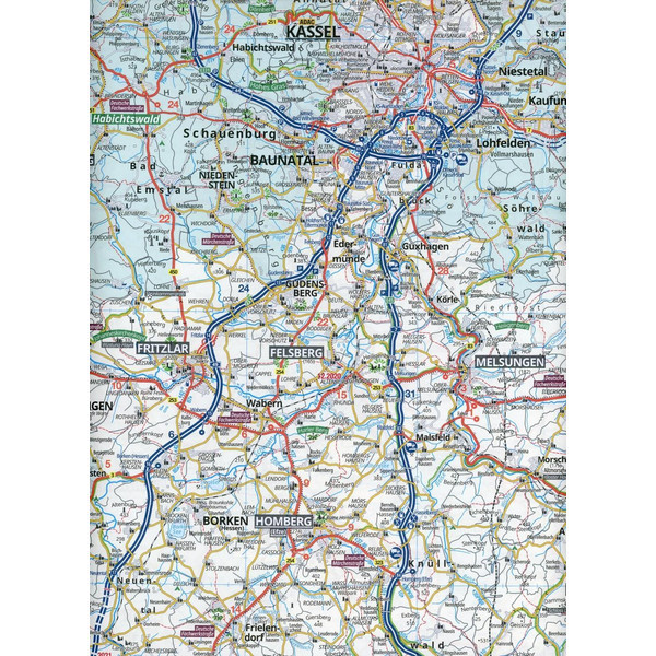 ADAC Regionalkarte Blatt 8  Harz, Braunschweig, Erfurt, Kassel 1:150 000 - Straßenkarte