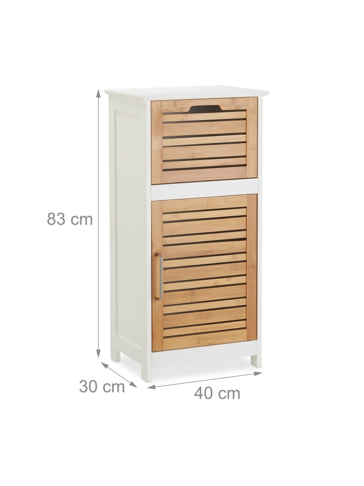 relaxdays Beistellschrank in Weiß - (B)40 x (H)83 x (T)30 cm günstig kaufen onesize
