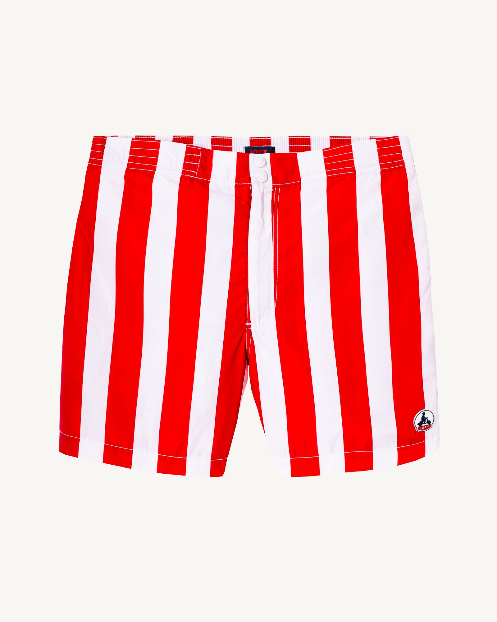 Short de bain Rayure rouge vif/Blanc Dov