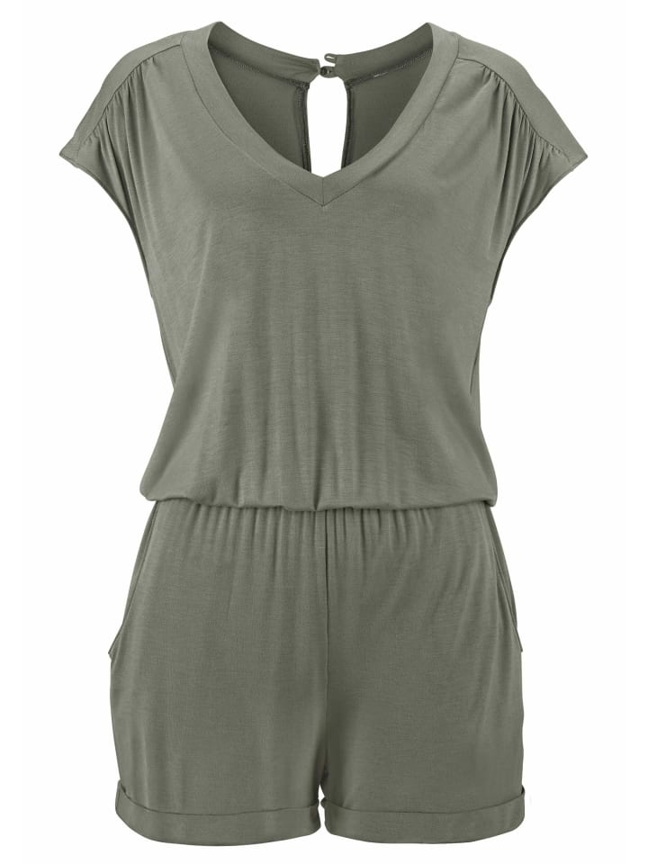 LASCANA Kurzoverall in khaki günstig kaufen