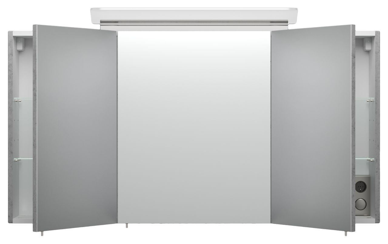 Posseik Badmöbel-Set Teramo 100 cm (4-teilig) Beton EEK: F