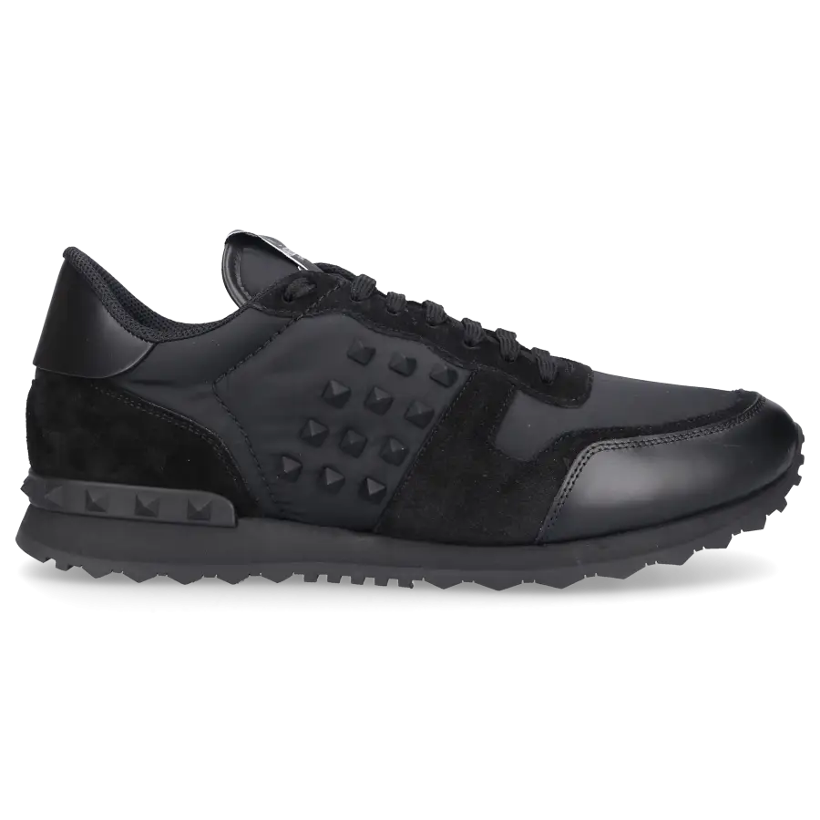 Valentino Garavani - Sneaker low ROCKRUNNER Veloursleder Textil - schwarz