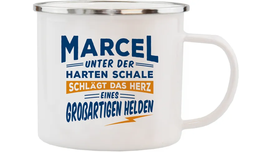 H&H Echter Kerl Emaille-Becher Marcel