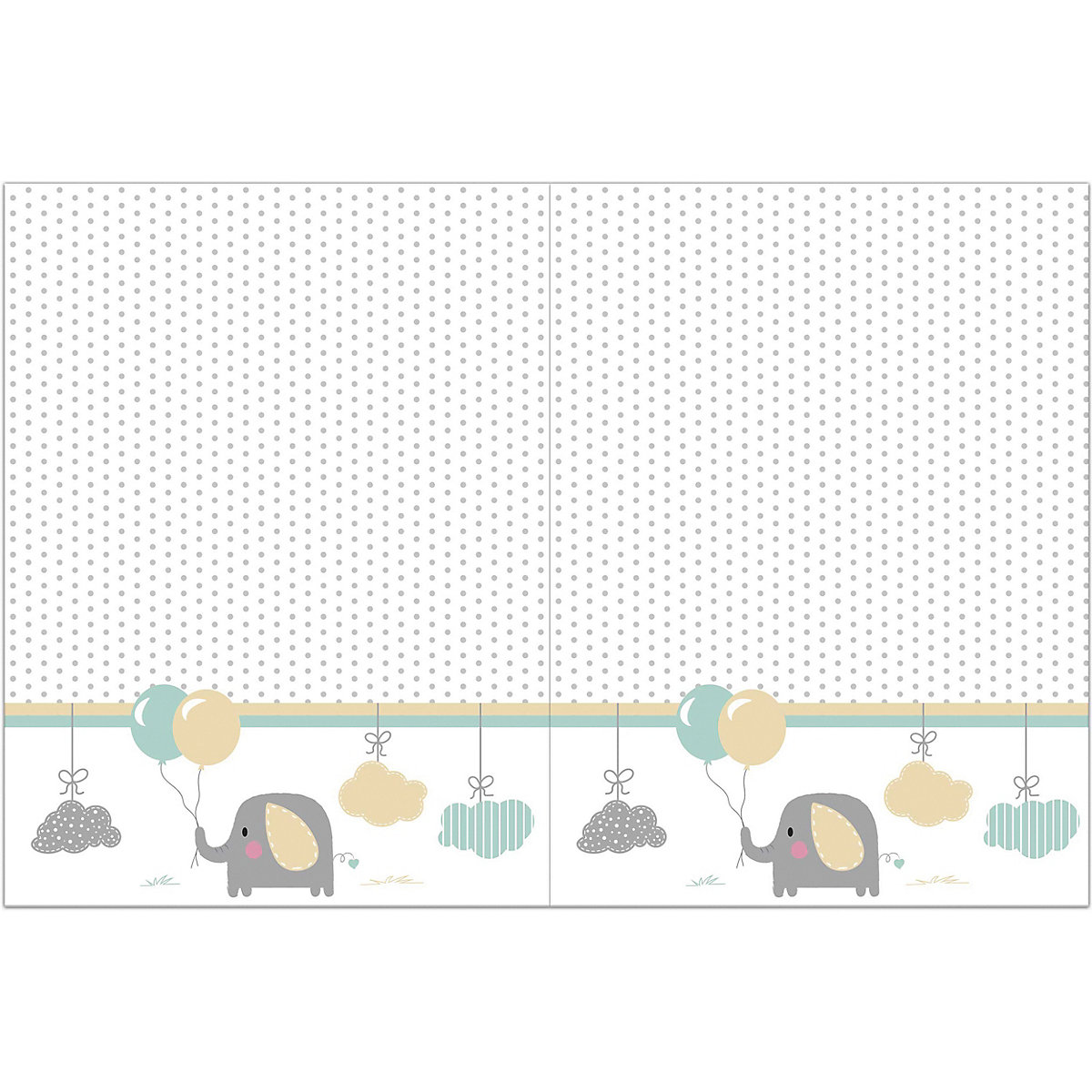 Party-Tischdecke Baby Elefant, Kunststoff, 120 x 180 cm