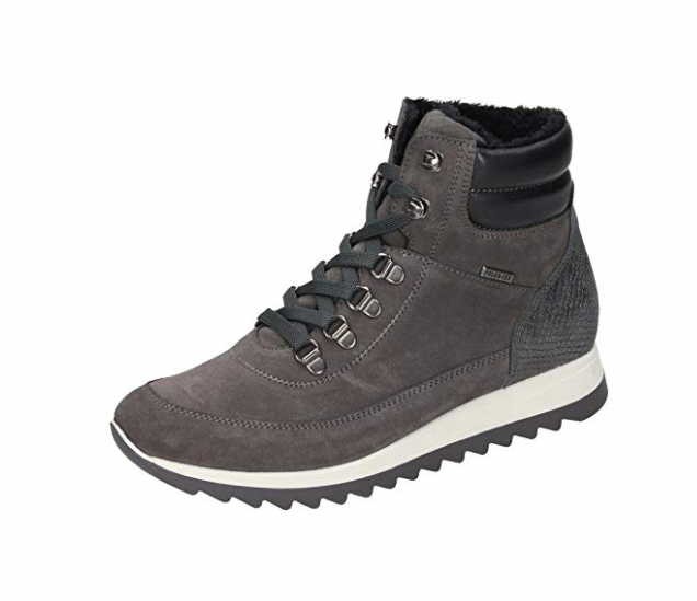 MANITU Schnür-Stiefeletten grau