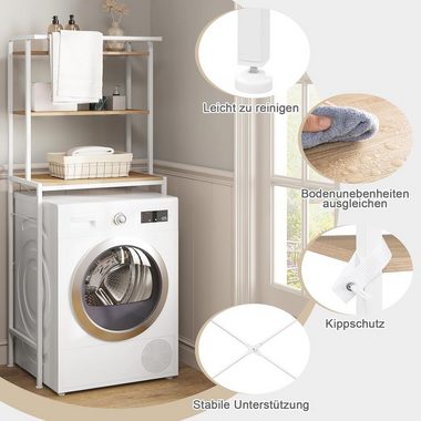 EUGAD Mehrzweckregal, 1-tlg., Waschmaschinenregal, WC Regal, Metall Holzwerkstoff