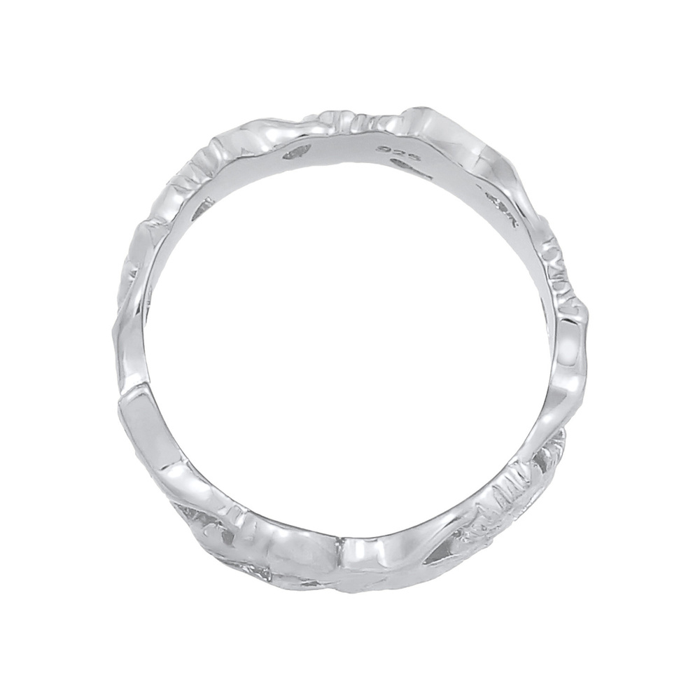 Elli Elli Bague Femmes Bande Ginkgo Feuille Tropicale Tendance Été en Argent Sterling  Bague