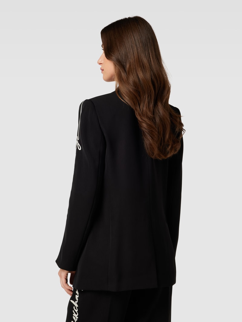 Blazer mit Pattentaschen in schwarz