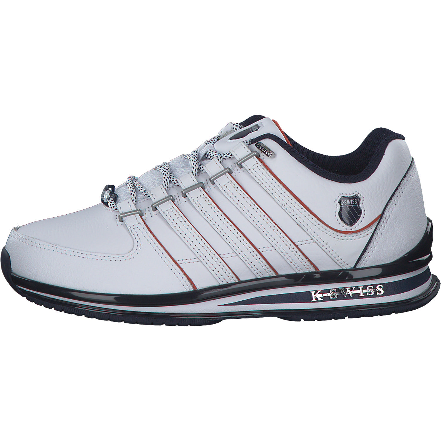 K-Swiss Rinzler 01235, Sneakers Low, Herren, WHT/NVY/BRNT OCH~M
