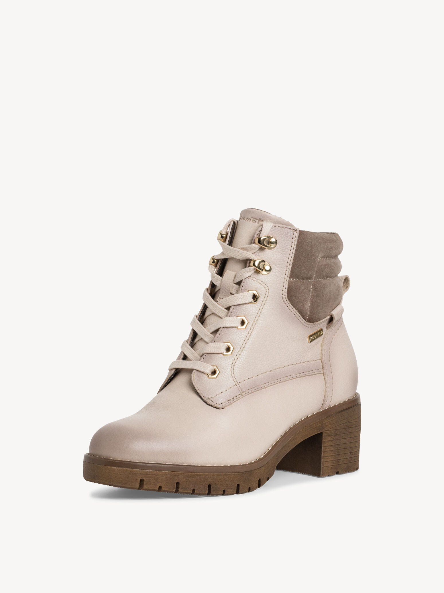 Bottine en cuir - beige