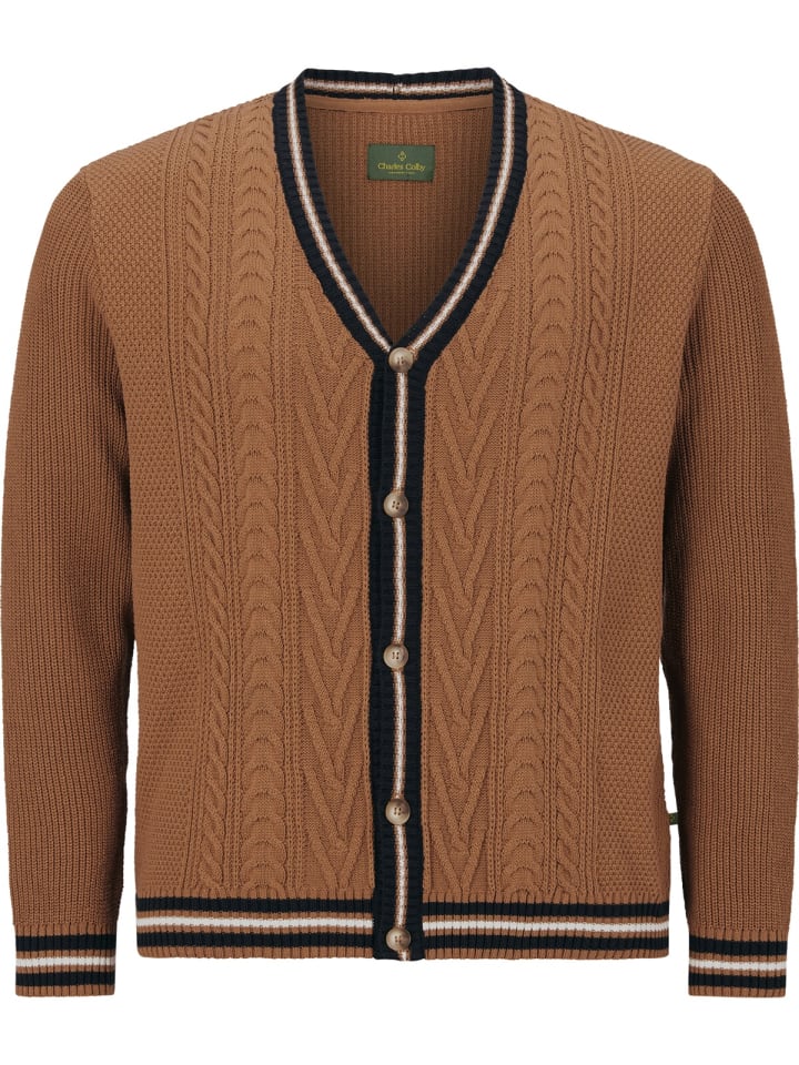 Charles Colby Strickjacke DUKE STARKS in cognac günstig kaufen