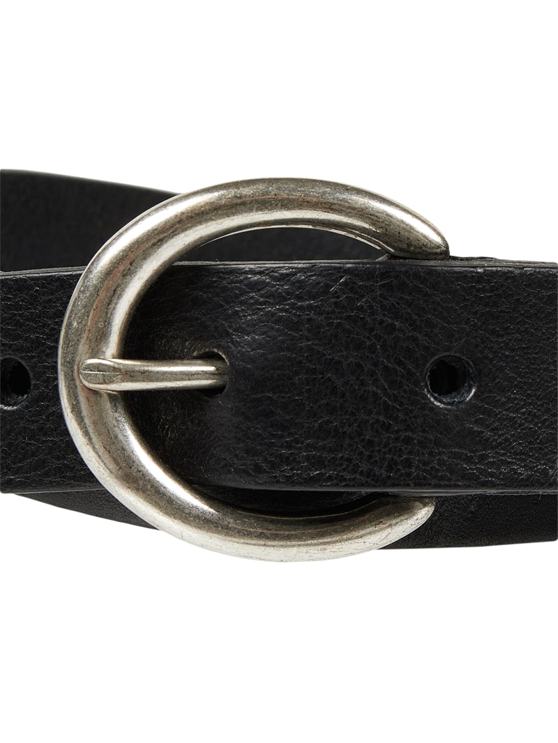 Gürtel aus Leder in schwarz