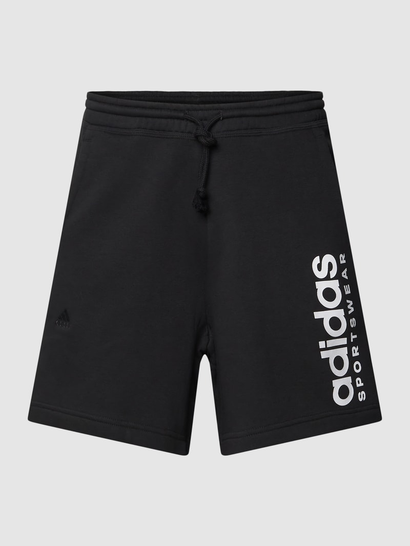 Sweatshorts mit Logo-Print in schwarz