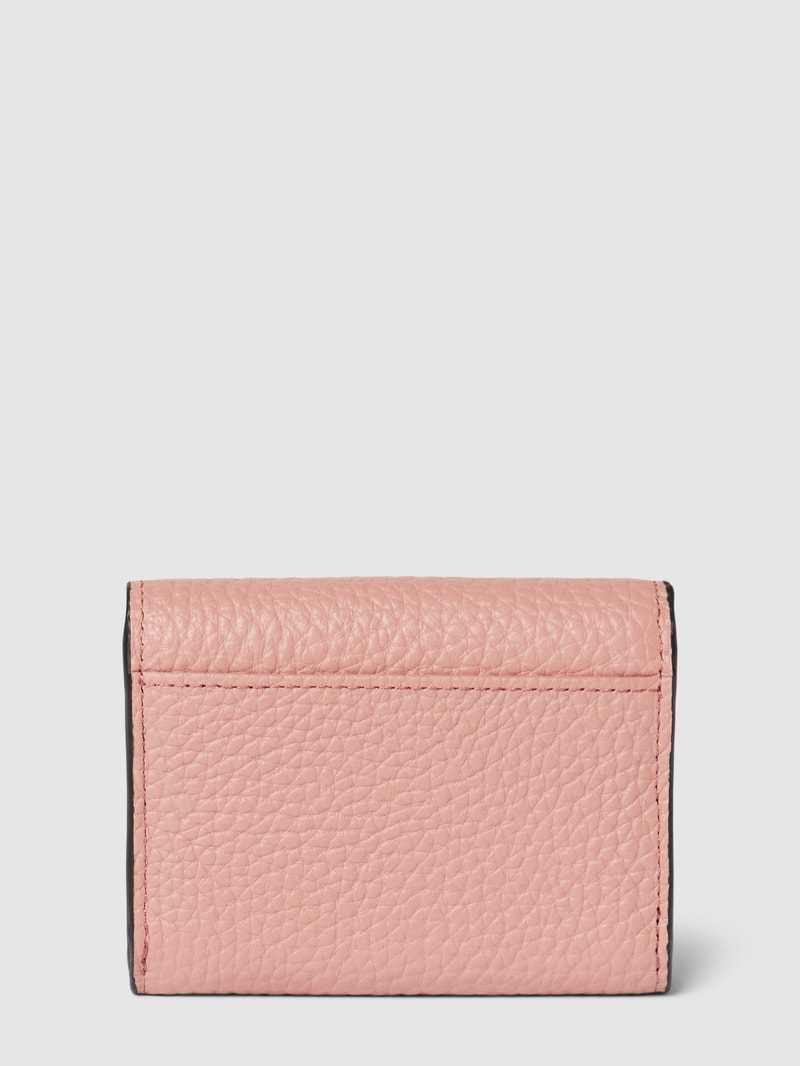 Portemonnaie mit Label-Detail Modell 'AISSA' in rosé