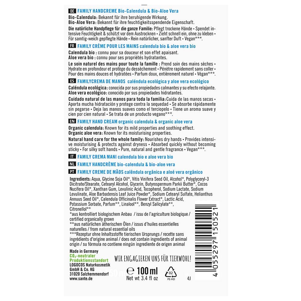 SANTE FAMILY Handcreme Bio-Calendula 100 ml