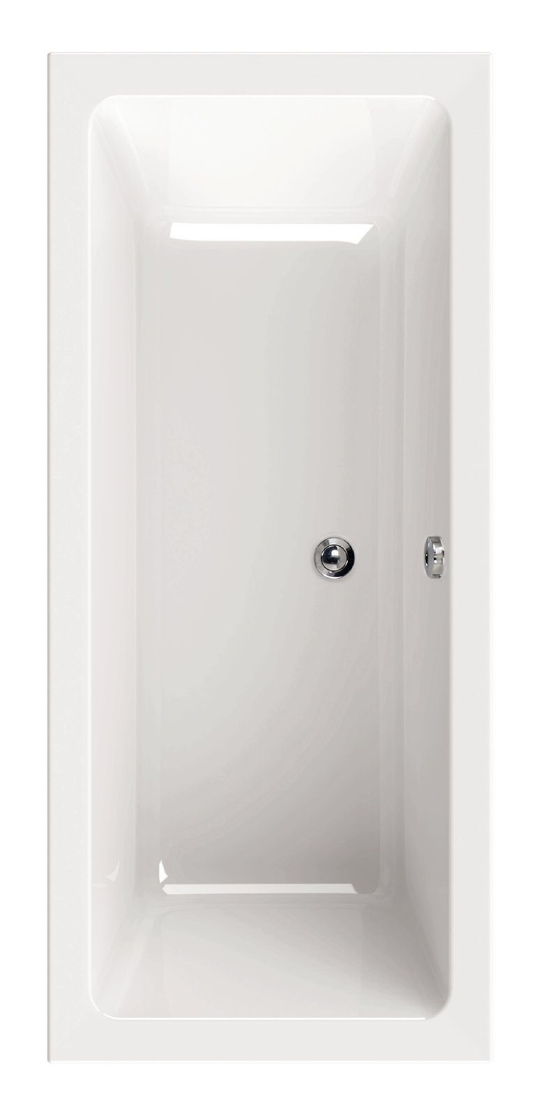 Calmwaters Badewanne Modern Select, (1-tlg), Weiß, 170 x 75 cm, Acryl, Duobadewanne für zwei Personen, 02SL3315