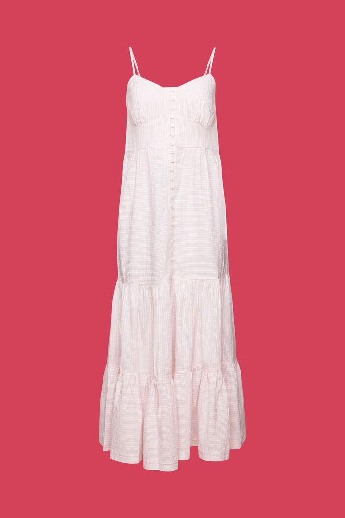 Gestuftes Maxikleid mit Knopfleiste vorne
