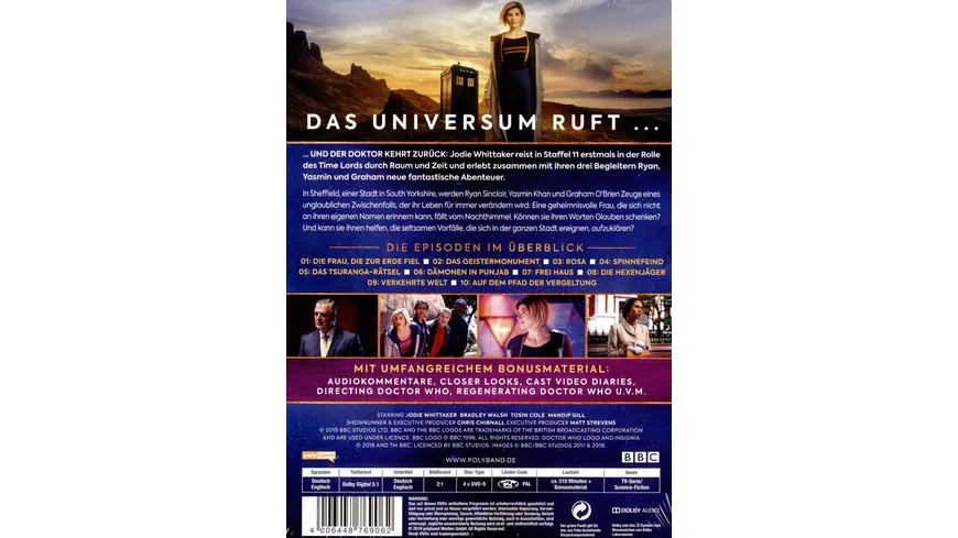 Doctor Who - Staffel 11 (Limitiertes Mediabook inkl. Wendeposter und Leerplatz für New Year Special) LTD.