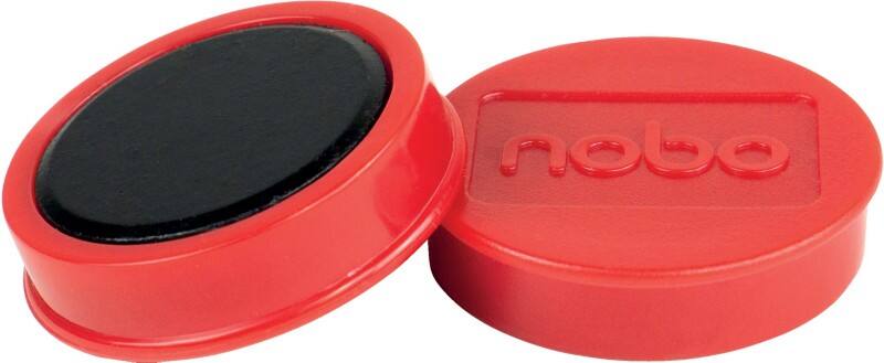 Nobo Whiteboard-Magnete Rot 2.5 kg Tragfähigkeit 38 mm 10 Stück