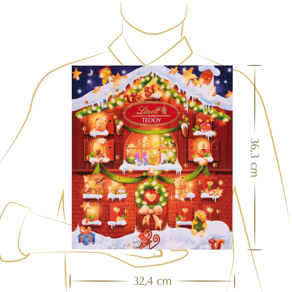 Lindt TEDDY Adventskalender Set, 278g