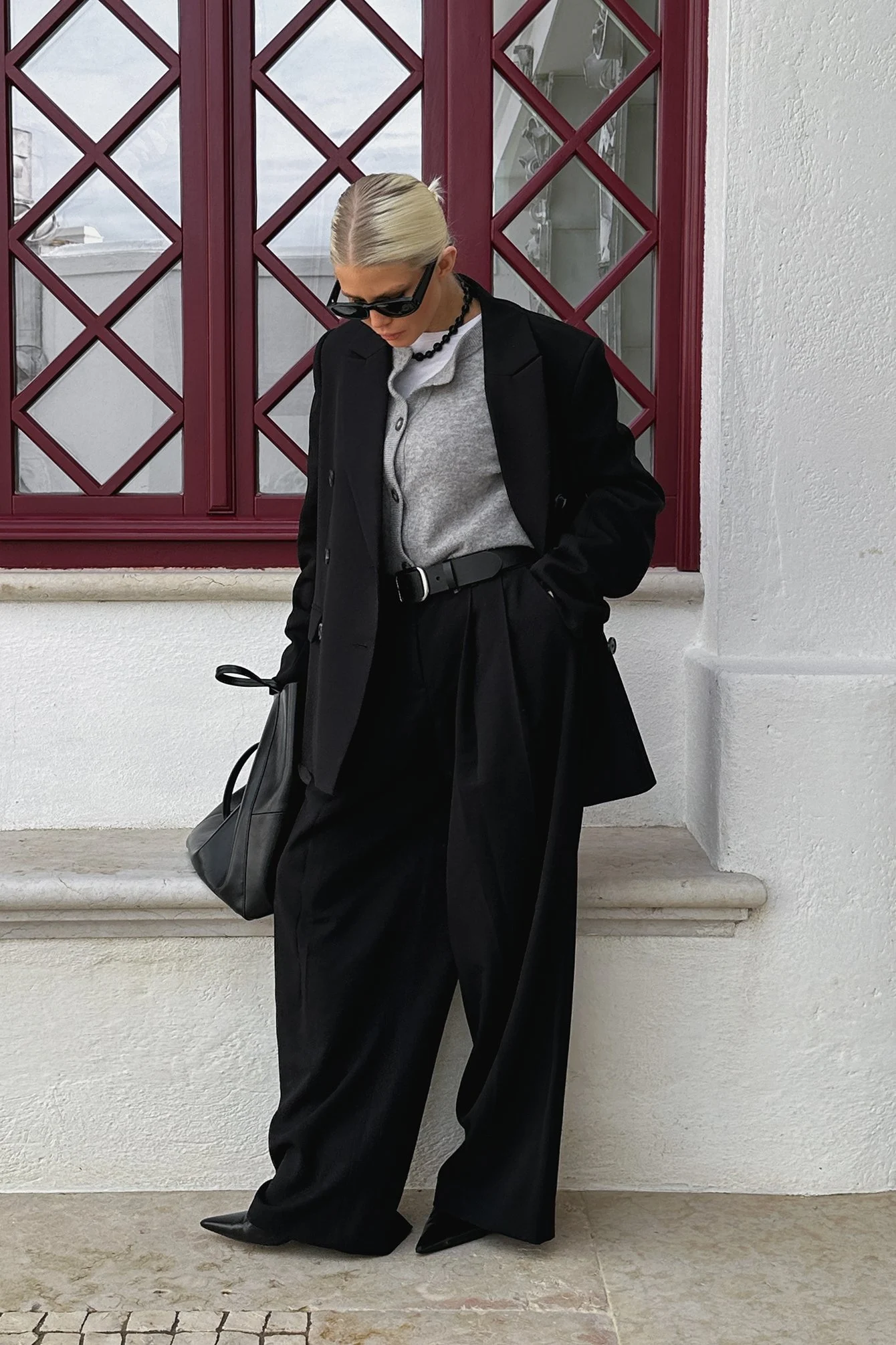 Anzughose mit mittlerer Taille
