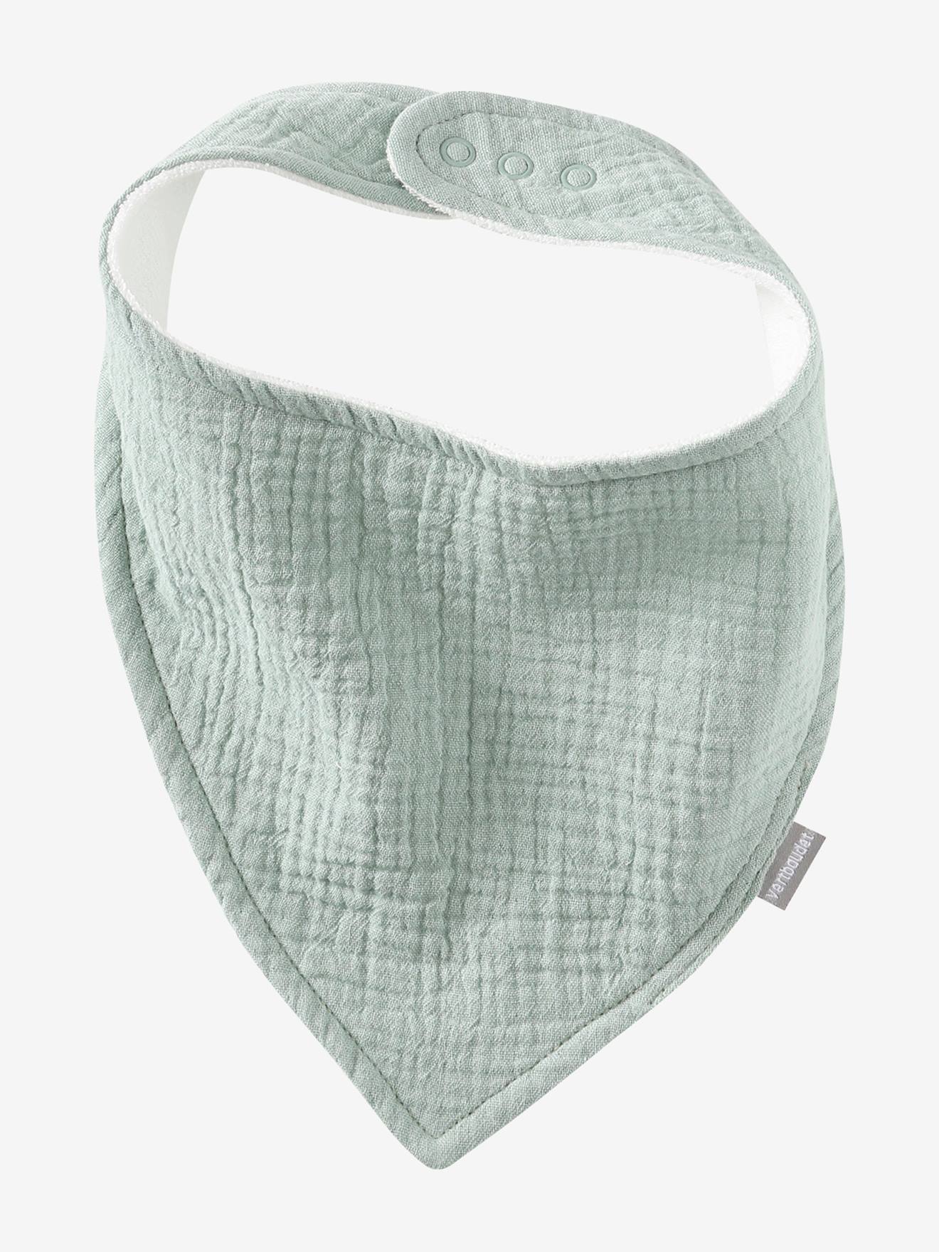 Vertbaudet 3er-Pack Baby Halstücher, Baumwoll-Musselin Oeko-Tex - pack grüner wald weihnachten