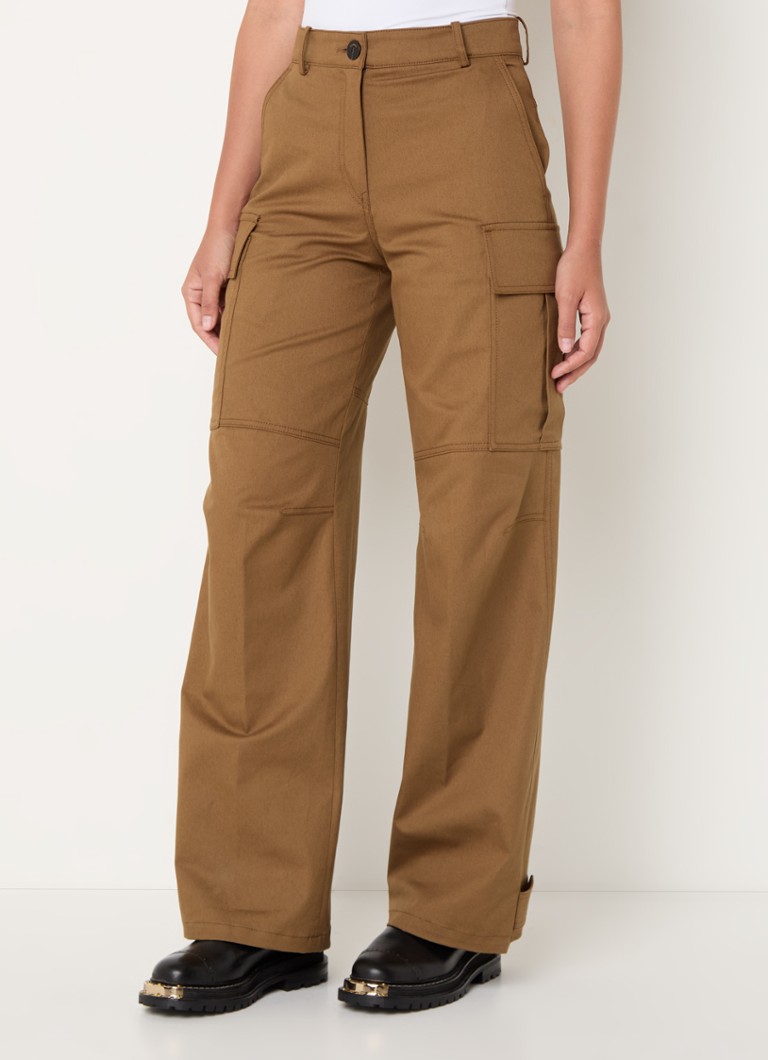 Sandro high-waist loose-fit cargo trousers with side pockets
