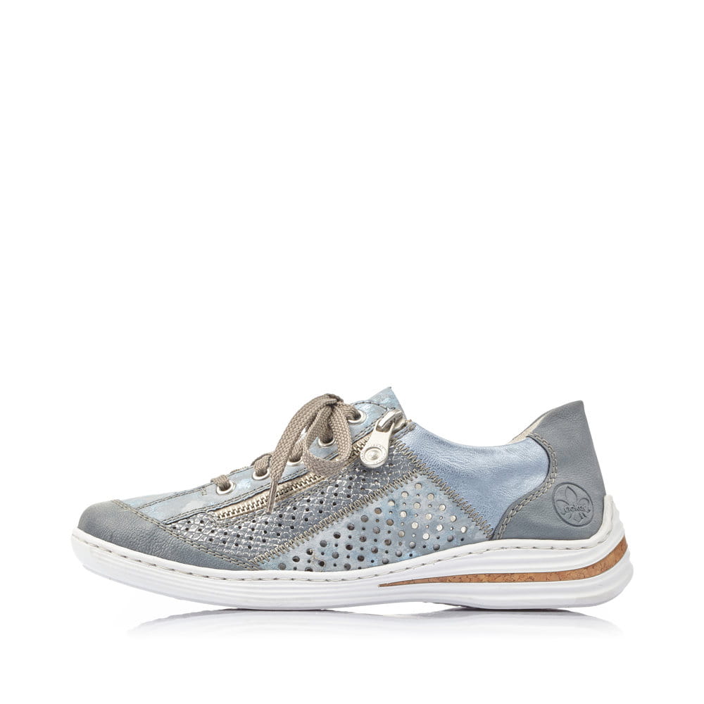 Rieker Damen Schnürschuhe meeresblau