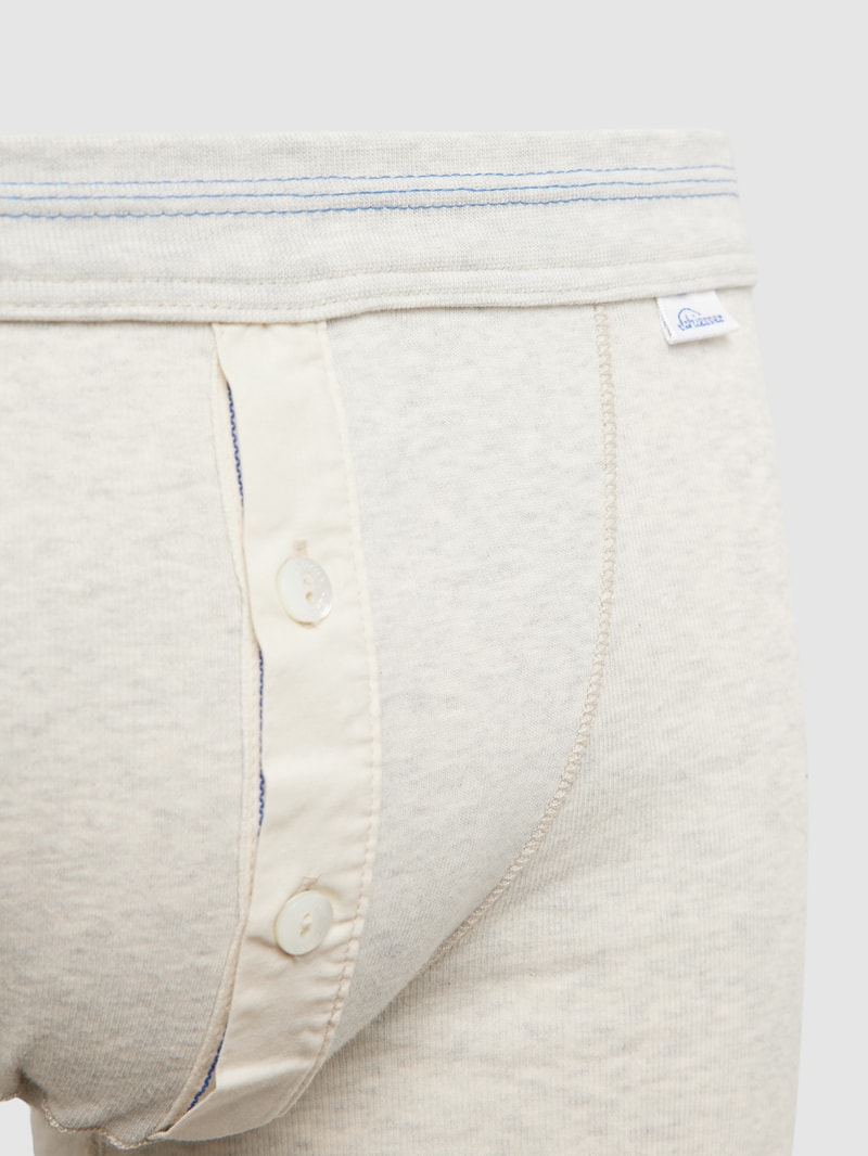 Boxershorts mit Strukturmuster Modell 'Karl-Heinz' in beige meliert