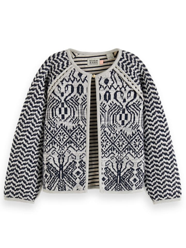 Scotch & Soda Cardigan in Grau/ Schwarz günstig kaufen