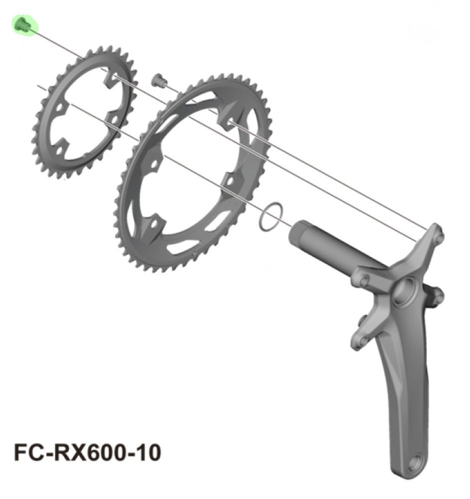 Shimano GRX FC-RX600 10-fach Kettenblattschrauben innen kaufen | Bike-Discount